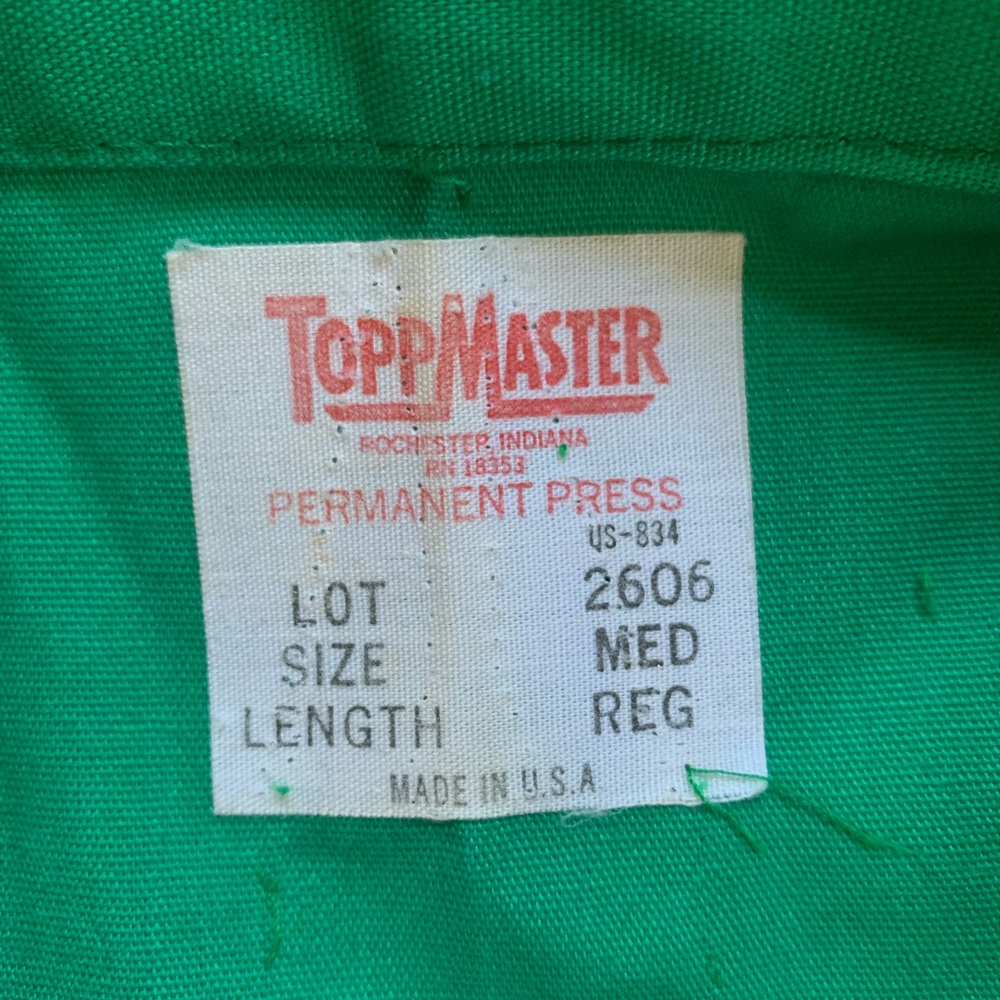 Vintage 60s green coveralls mechanic utility M/L - Picture 6 of 8
